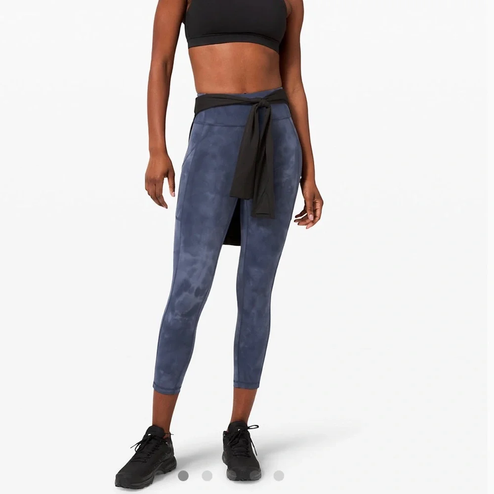 lululemon athletica Navy Tie-Dye High-Rise Leggings